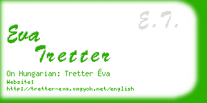 eva tretter business card