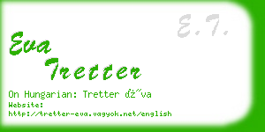 eva tretter business card